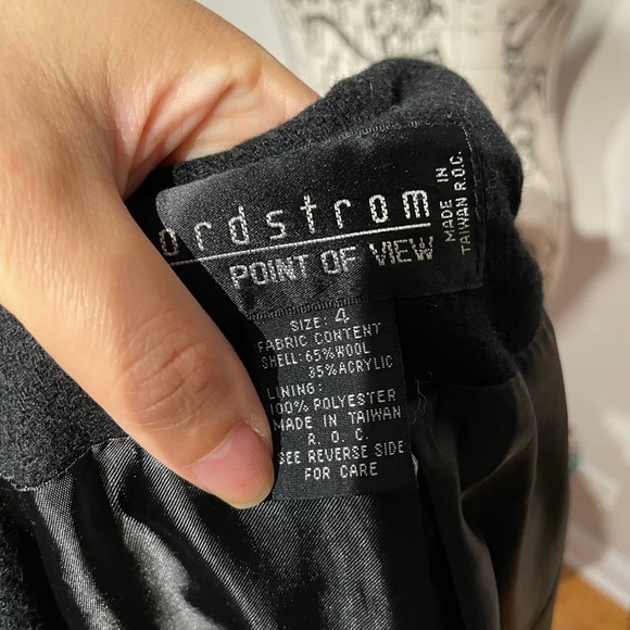 Whimsygoth Vintage Wool Point of View preppy minimalist 1-button Winter textured - Picture 5 of 6